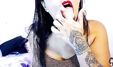 CEI Guided Handjob: Licking and Munching His Own Cum