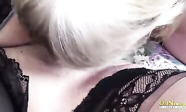 Auntie Trisha's Mature Lesbian Threesome Party