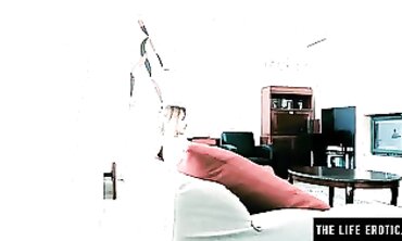Blonde MILF Cara Dee Masturbates in Warm Lingerie and Stockings
