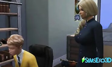 Sims 4: Busty MILF Takes Care of Her Stepson