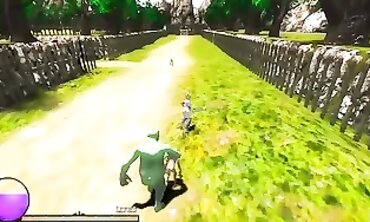 Gisele the Elf Knight: 3D Toon Gameplay Threesome