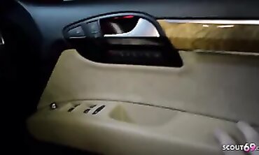 Berlin Soiree: Jasmine Rouge Deepthroats Stranger in Garage POV