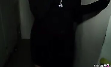 Berlin Soiree: Jasmine Rouge Deepthroats Stranger in Garage POV