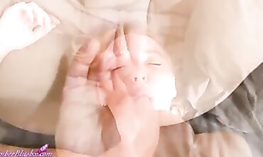 Blonde Babe AmberBlushx Sultry Morning Fingering Session