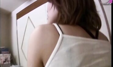 Young Asian couple loves to play with a vibrator and fuck after a working day