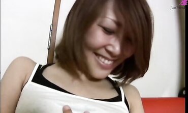 Young Asian couple loves to play with a vibrator and fuck after a working day