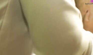 Young Asian trans teacher fucked hard by her student and let him suck her cock