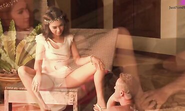 Beautiful Asian Amy gets fucked right on the floor