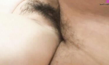 Chubby Asian with black hair Yasuko Watanabe pleases a guy and then herself