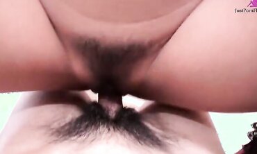 Cute Japanese Brunette Nozomi Kahara Gets Hairy Pussy Vibrated And Fucked