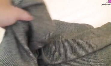 While interviewing for a job, the guy stripped and fucked his new employee hard
