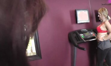 Kelly Leigh And Isis Taylor In A Teen vs MILF Lesbian Scene At The Gym