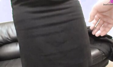 At the interview, the guy gave the young girl the opportunity to prove that she should be taken