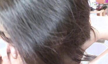 J-Granny Nobuko Tachikawa Shows Off Pink Pussy Between Hairy Creampie Lips