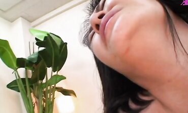 Asian brunette Jun and her girlfriend fuck a guy on a mattress in the middle of the room