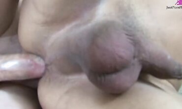 Thai Tranny Annie Takes A Double Load Of Spunk On Pierced Belly