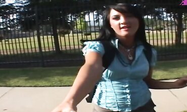 Black Haired Beauty Deena Daniels Gives Him Head and Enjoys a Big Cock