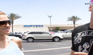 Busty Blonde Fucks a Stranger She met at the Mall