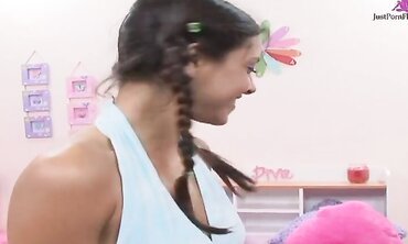 Slender Pig Tailed Teen Fucks a Stranger and Loves the Dick