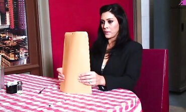 Busty Brunette Swallows a Cum Load After a Hardcore Fuck