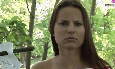 Claudia Rossi Plays Perverted Games With A Masked Man In The Woods