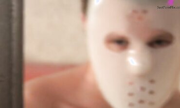 Nataly D'angelo Plays Perverted Games With A Trio Of Masked Men