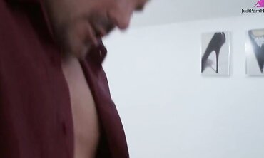 Cindy Dollar Seduces Artist In His Studio Gallery