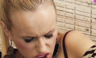 Footjob Leads To A Deep Fuck Against The Sink For This Cute Blonde