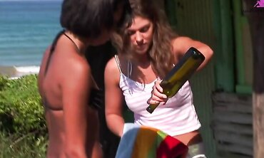 Natural Tits, Ass Eating, Outdoors, Ass To Mouth, Facial Cumshot, Anal, Lesbian, Fresh Faces, Threesome
