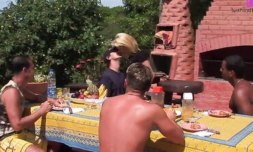 Double Penetration, Fresh Faces, Big Boobs, Group Sex, Ass To Mouth, Anal, Ass Eating, Facial Cumshot, Blowjob, Gaping, Gang Bang, Outdoors, Natural Tits
