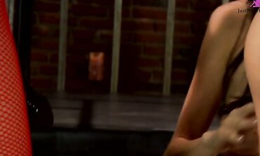 All-Girl Threesome In The Dungeon With Toys And Strap-On Threesome