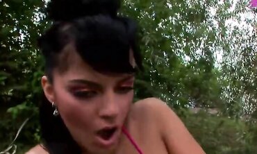 Angelika Black And Lucy Belle Cum Hard In A Group Outdoor Anal Fuck Session