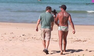 Babalou Takes Dicks In Each Hole On The Sandy Beach