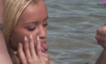 Brazilian Barbie Banks Gets DP'd In The Water