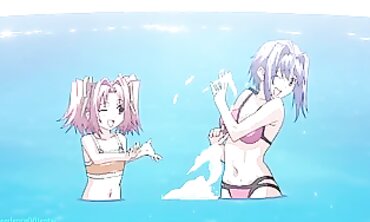 Anime Beauties Enjoy Passionate Sex On The Beach