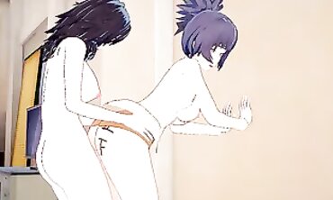 Kurenai And Anko In A Futanari 3D Animated Hentai