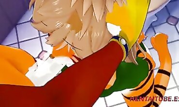 Tigress Suggests Fox Give Head in Restroom - Yiff Toon