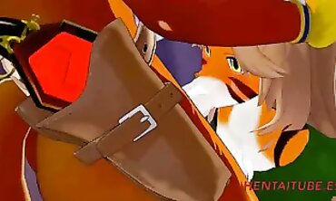 Tigress Suggests Fox Give Head in Restroom - Yiff Toon