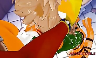 Tigress Suggests Fox Give Head in Restroom - Yiff Toon