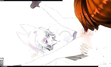 3D Yuri: Crimson-Haired Stepsister's Passionate Lesbian Encounter