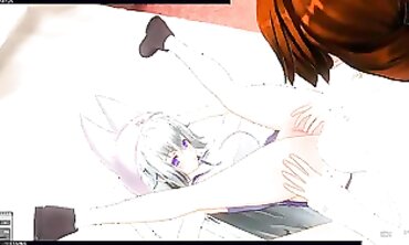 3D Yuri: Crimson-Haired Stepsister's Passionate Lesbian Encounter