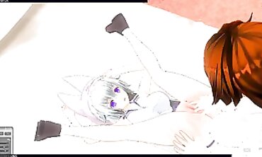 3D Yuri: Crimson-Haired Stepsister's Passionate Lesbian Encounter