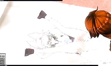 3D Yuri: Crimson-Haired Stepsister's Passionate Lesbian Encounter
