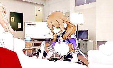 Genshin Impact: Futa Jean and Lisa in 3D Animated Action
