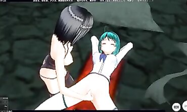 3D Hentai Yuri: Mistress Takes college girl to Dungeon