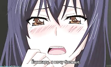 Uncensored Anime: Dark-Haired Babe's Rough Orgy with Creampie and Squirting