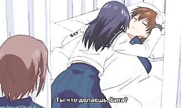 Uncensored Anime: Dark-Haired Babe's Rough Orgy with Creampie and Squirting