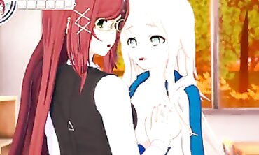 3D Anime Yuri: College Girls Get Banged After Class
