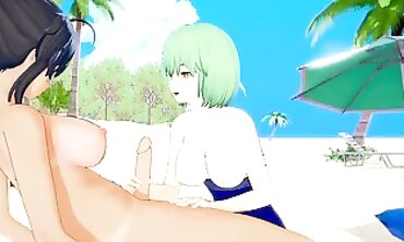 Senran Kagura: Futa Homura Impales Petite Hikage in 3D Hentai