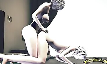 2B Futanari 3D SFM Animation
